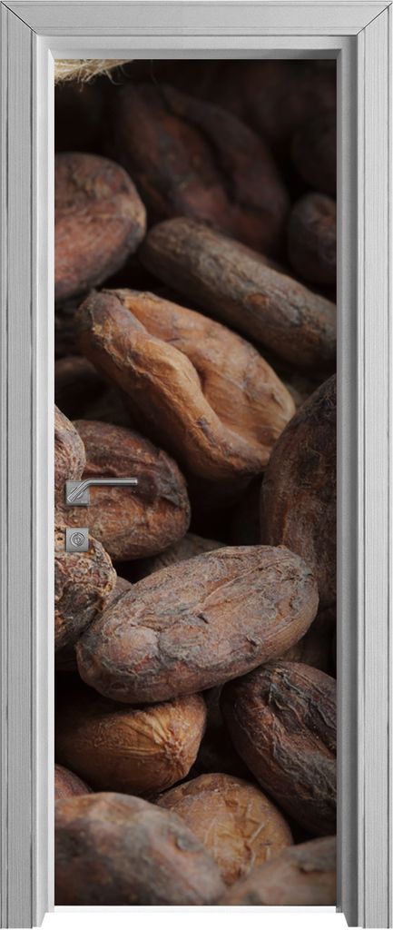 Tür Selbstklebende 70x210 cm Türfolie Türtapete Klebefolie - Kakaobohnen