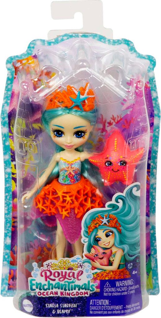 Mattel - Royal Enchantimals Staria Starfish und Beamy Puppe Produktbild 