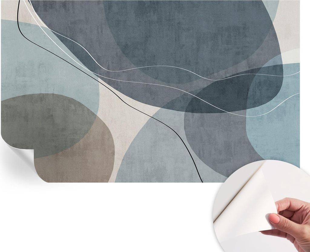 Selbstklebende Wandtapete - Dekorative Tapete für Wohnzimmer - Klebefolie für Wandbilder - Tapetenfolie für Wanddekoration - 416x254 - Moderne A...