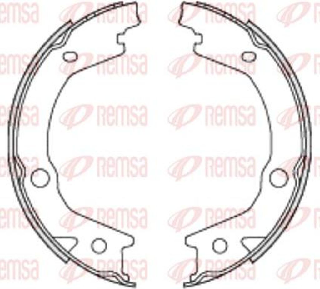 REMSA 4697.00 Bremsbackensatz, Feststellbremse OE 583502EA00 kompatibel mit Elantra, Matrix, Sonata, Tucson, Sportage