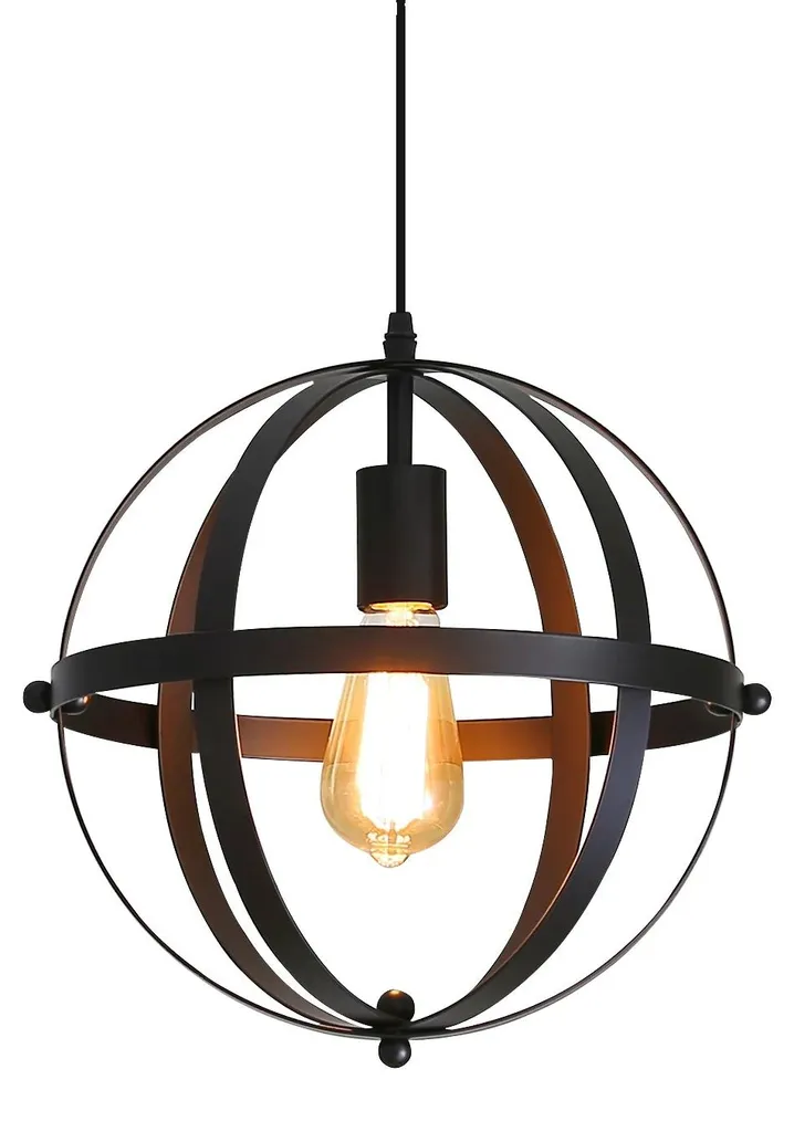 Suspension métal E27 luminaire vintage pour éclairer grande pièce 15m²