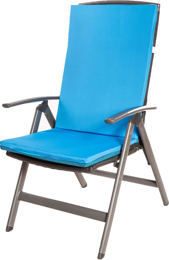 Stuhlkissen 1er | Sitzkissen 110x47x4cm Blau | gartenkissen Produktbild 