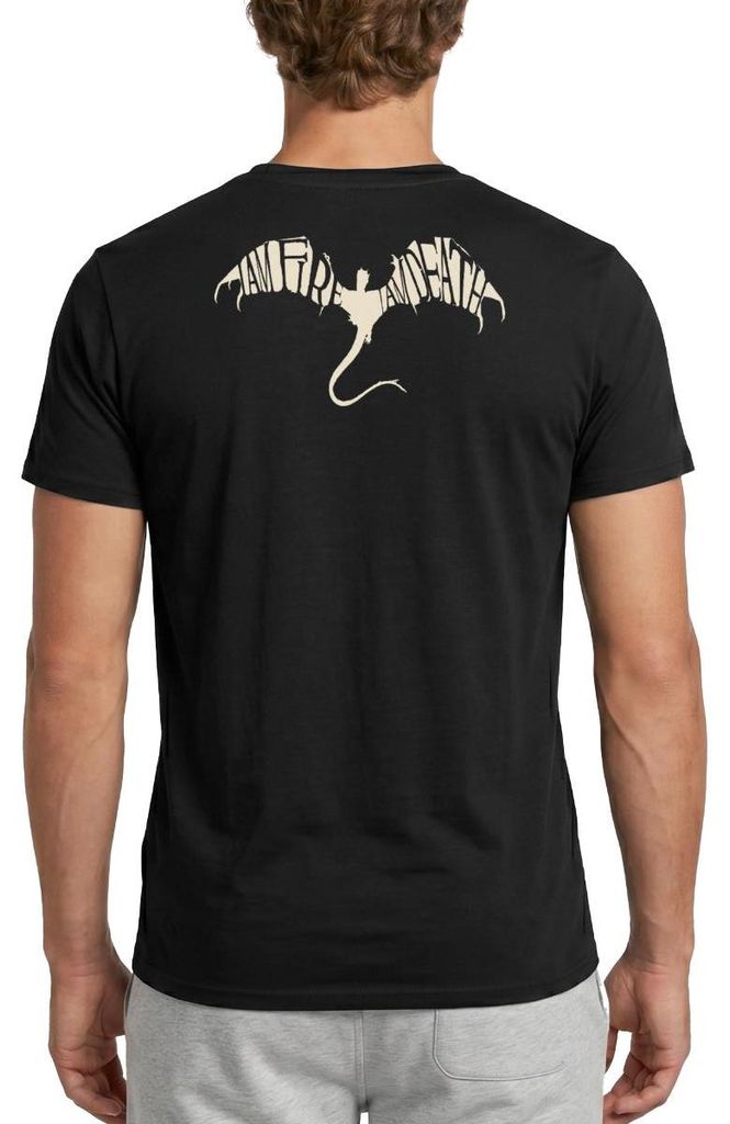 Spreadshirt Der Hobbit Smaug Mit Zitat Brust Design Männer T-Shirt, XL, Schwarz