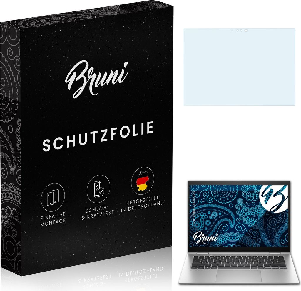 Bruni Basics-Clear 2x Schutzfolie kompatibel mit HP EliteBook x360 1040 G10 Folie