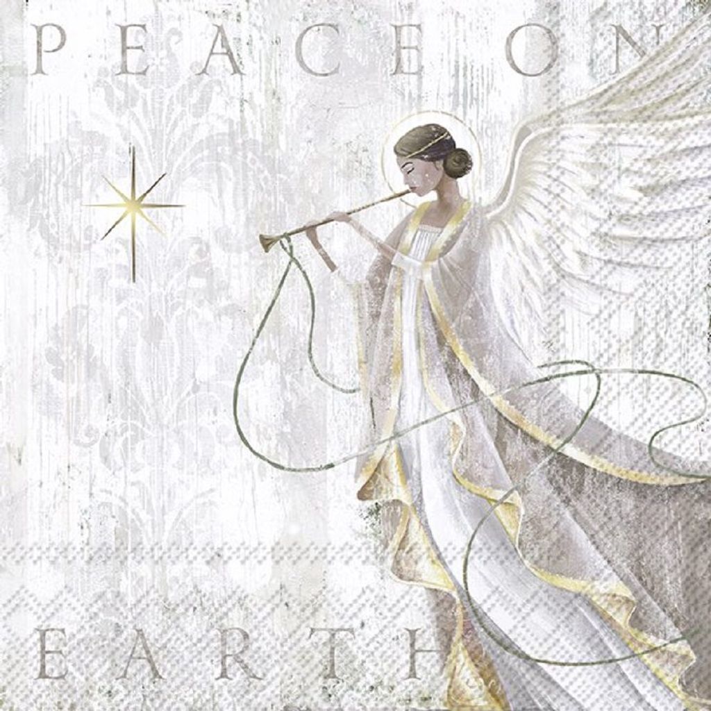 Servietten 33x33 cm - ANGELS GRACE grey