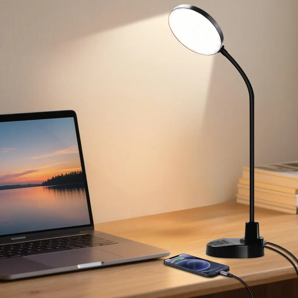 Lampada LED per Bambini Studiare con Porta USB - Luce Anti-Affaticamento - 9