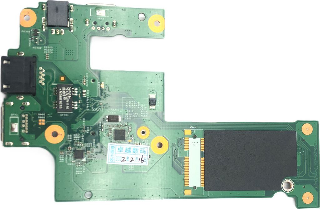 DC Jack Board USB Powerbuchse LAN Port , eSATA kompatibel für P/N: 48.4HH02.011