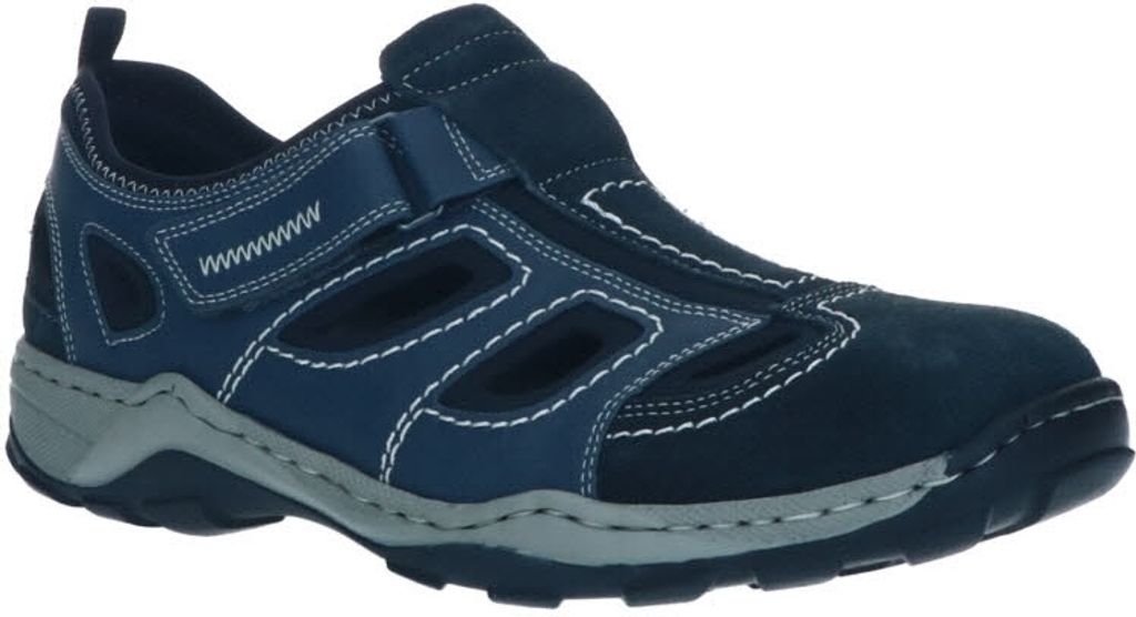 Rieker Herren Klett Halbschuh durchbrochen dunkelblau 44 Produktbild 86