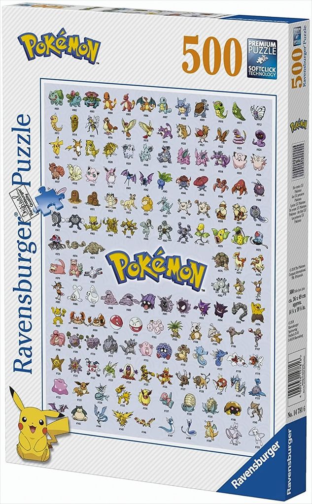 Pokémon Puzzle Pokémon Pokédex (500 Teile) Zdjęcie produktu 