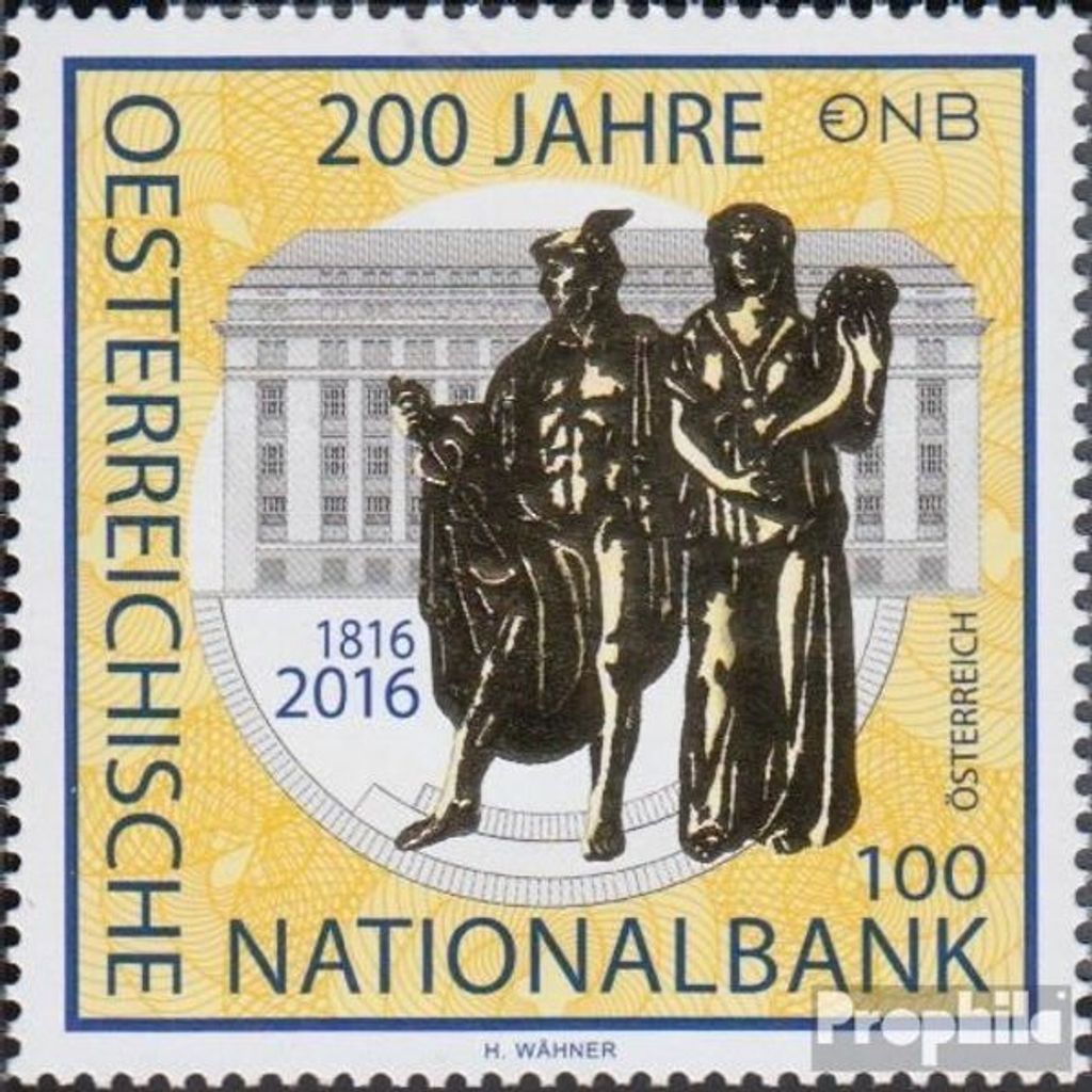 Briefmarken Österreich 2016 Mi 3243 (kompl.Ausg.) gestempelt Nationalbank