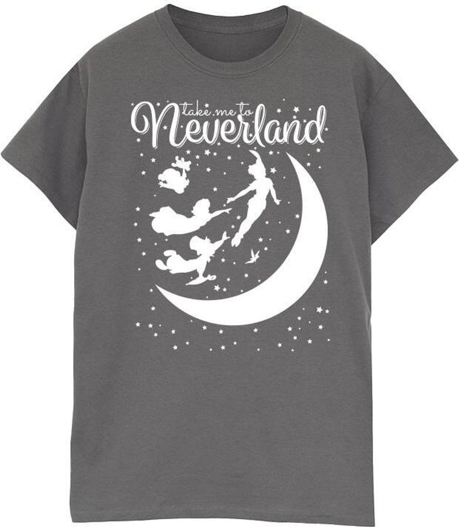 Disney - "Take Me To Neverland" T-Shirt für Damen BI42453 (4XL) (Holzkohle)