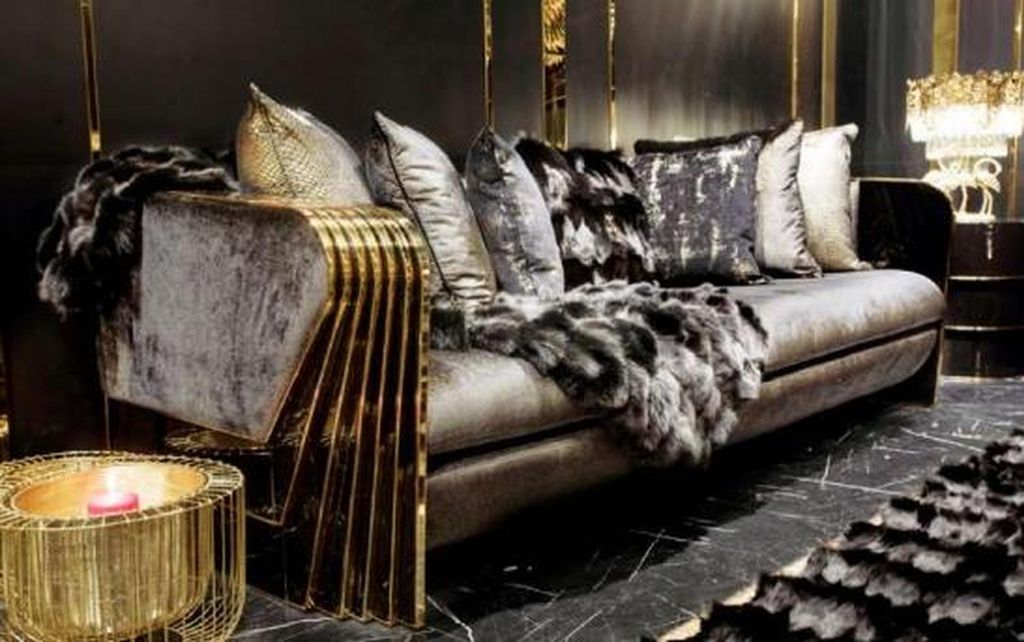 r Grauer 3-Sitzer Moderne Wohnzimmer Couch Polstermöbel