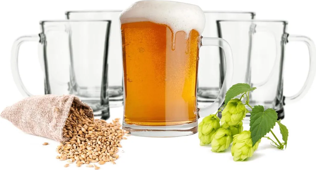 Set 6 Boccali Birra Sendez 0,5L Vetro Premium Lavabile Lavastoviglie