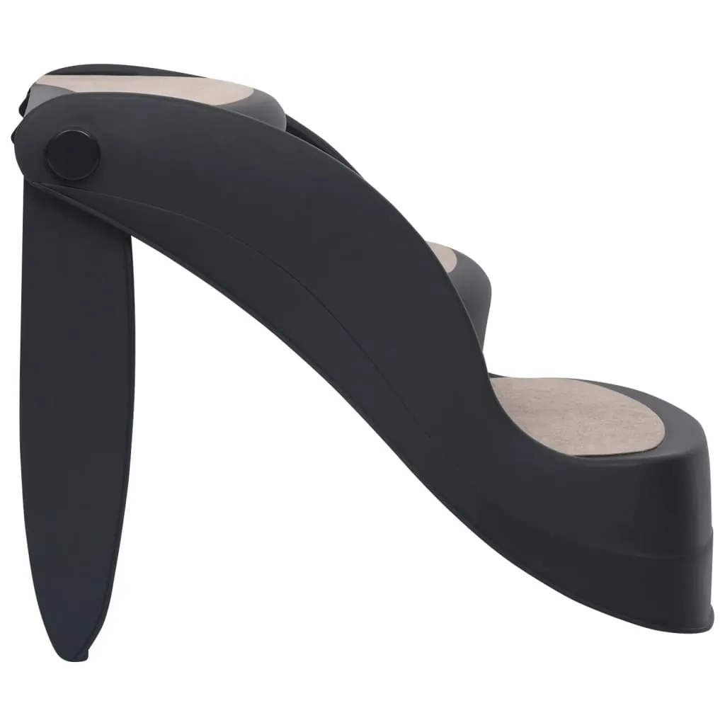 Escalier Chien 3 Marches Pliables Noir vidaXL - Stable et Compact - 4