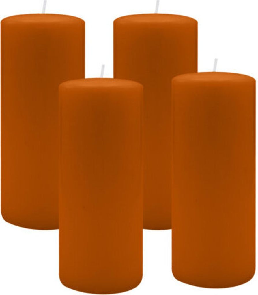 4er Set Adventskranzkerzen Cotto Braun Ø 70 x 180 mm