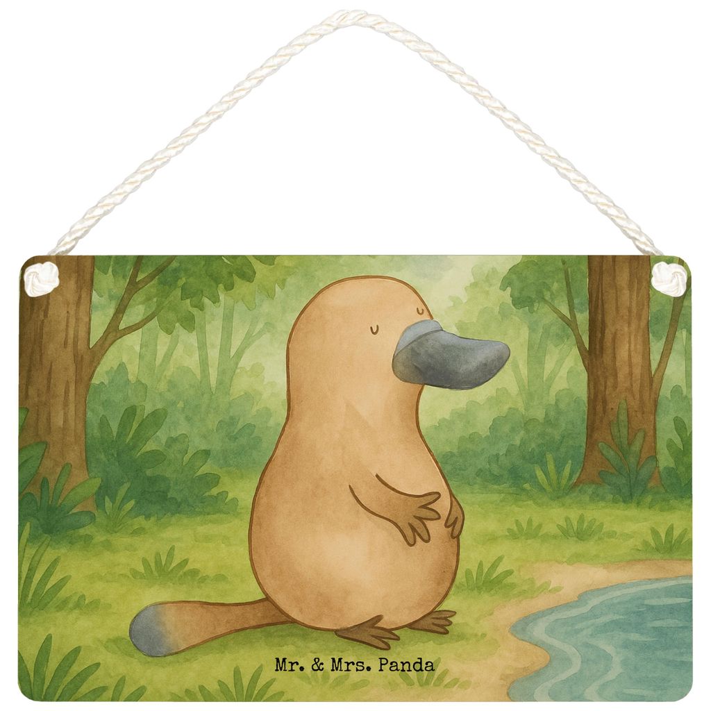 Mr. & Mrs. Panda holzbild Schnabeltier Mut Design DIN A6 - Weiß - Geschenk, Training, Raodtrip, Wandbild Holz, Deko Schild, Arbeit, Büro, Holzsch...