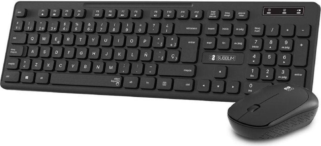 Subblim Kabellose Tastatur- und Maus-Kombination Business Slim CSSW10/ Schwarz