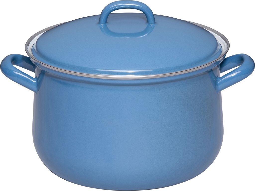Riess Fleischtopf Ø20 cm 3,5 ltr. mit Deckel nature blue Produktbild 