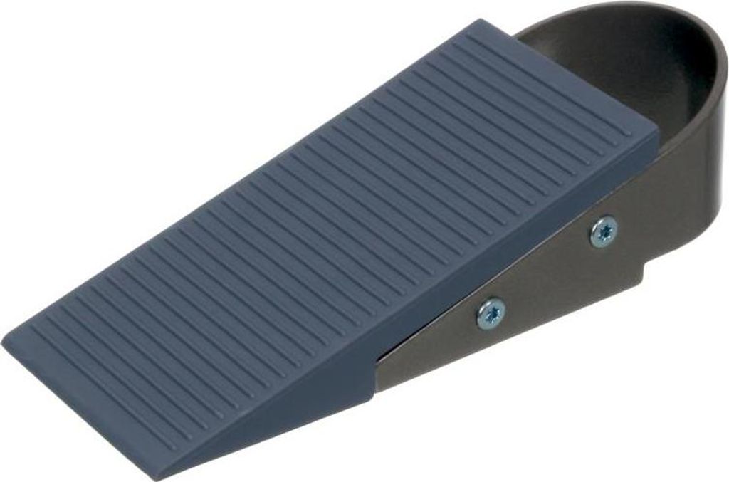NAJDER Türkeil, Türstopper Boden, Türschnapper, Türhalter, Türpuffer, mit Silbergriff, Rutschfester, Robust, , 125x32x50 mm, Grau
