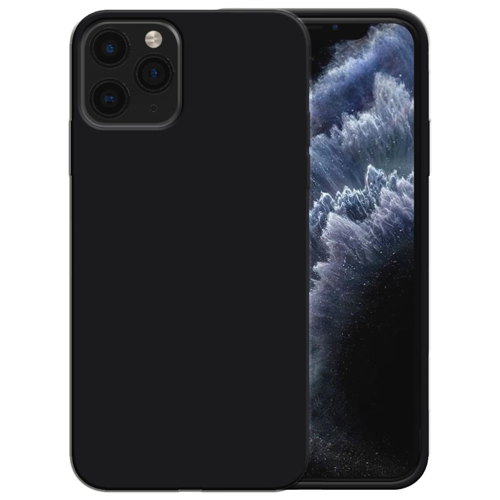 Smartphonica Silikonhülle für iPhone 11 Pro Hülle mit weicher Innenseite - Schwarz