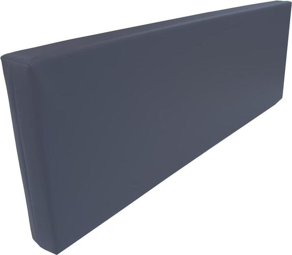 Rueckenlehne - Rueckenkissen für Palettenkissen (120x43x10cm (Baltic) MATRATZEN KISSEN Mit Kunstleder flammhemmend MVSS 302 - UV stabilisiert - S...