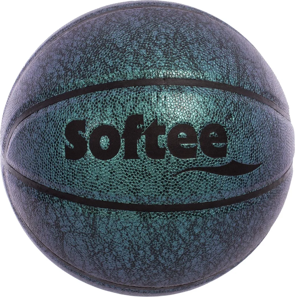 Ballon de basket cuir Softee Park vert taille 7 pour entraînement