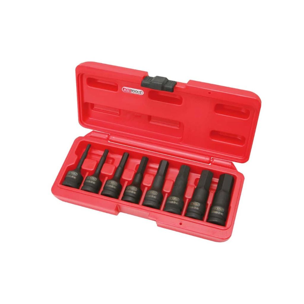 Jeu de 8 douilles tournevis à chocs longues 6 pans 1/2'', Image du produit 