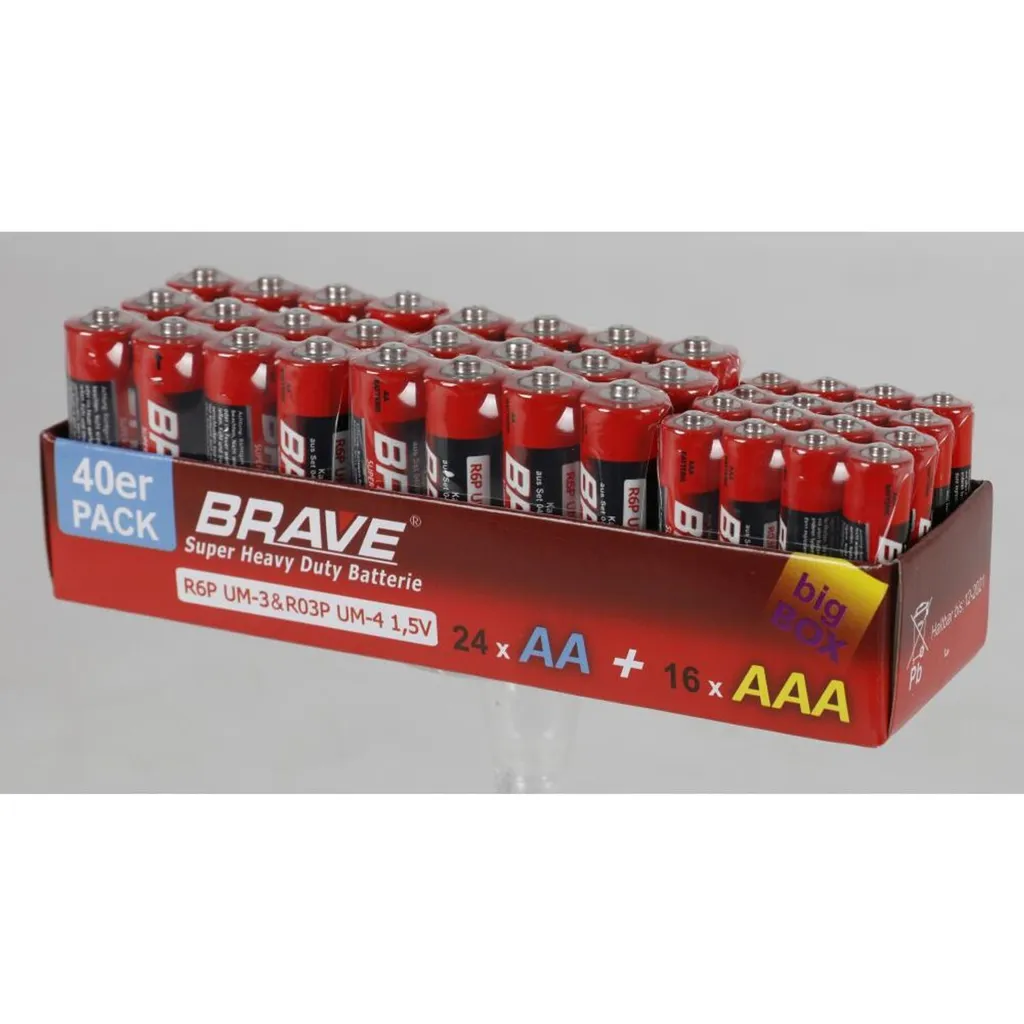 Pack de 960 piles Brave AA AAA grande autonomie et stockage longue durée