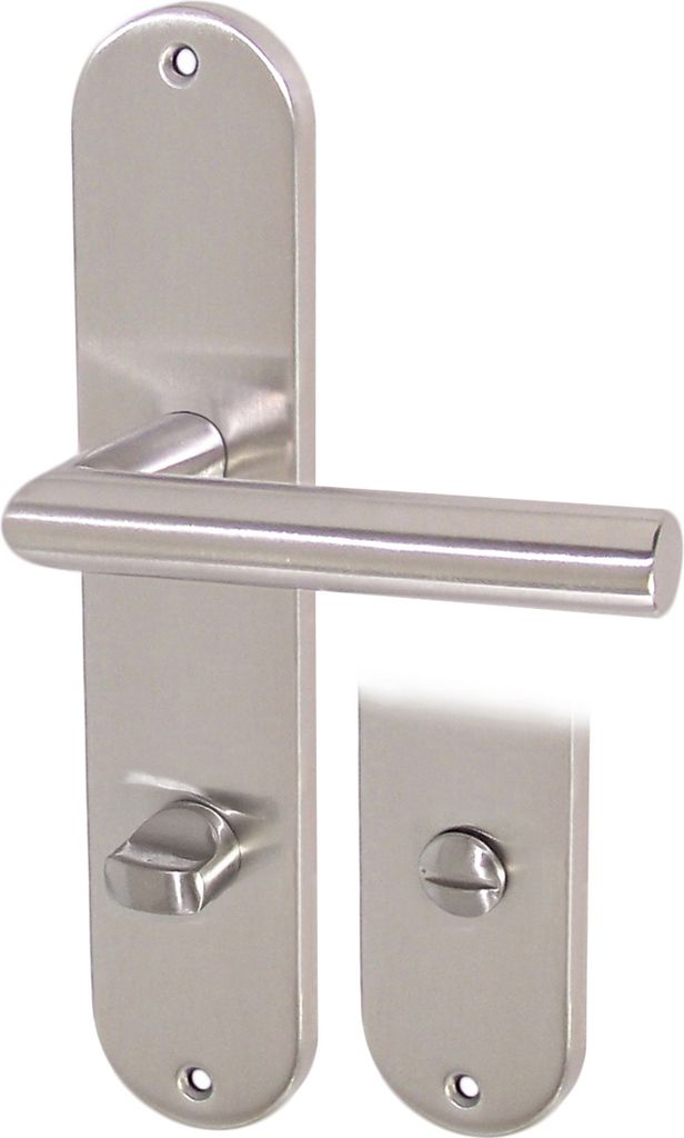 Edelstahl Türbeschlag TA-1206 Langschild WC Renovierung Türgriffe Türklinke