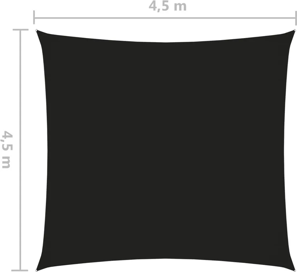 Vela Ombreggiante Oxford 4,5m Quadrata Nero - Protezione Solare Professionale - 6