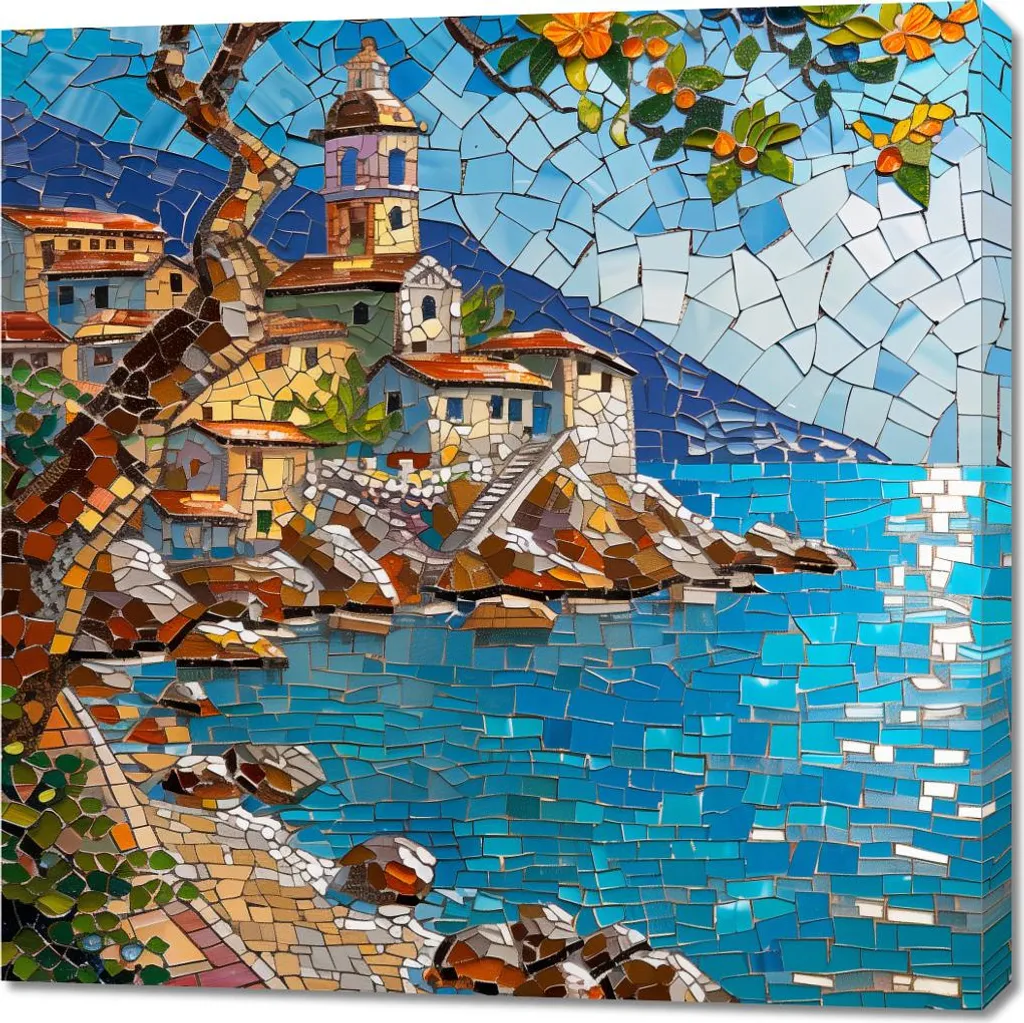 Quadro 90x90 cm Puzzle mosaico