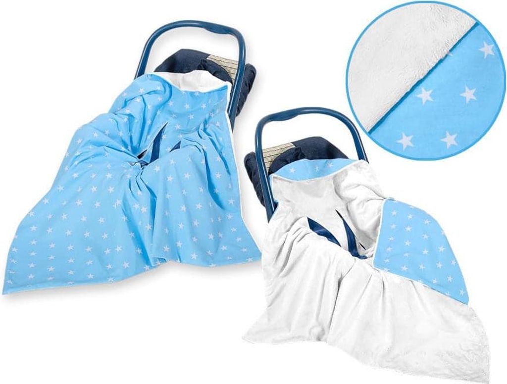 Doppelseitiges Auto-Feeling-Baby – Wickelfilt – extra weich und warm (100 x 100 cm)