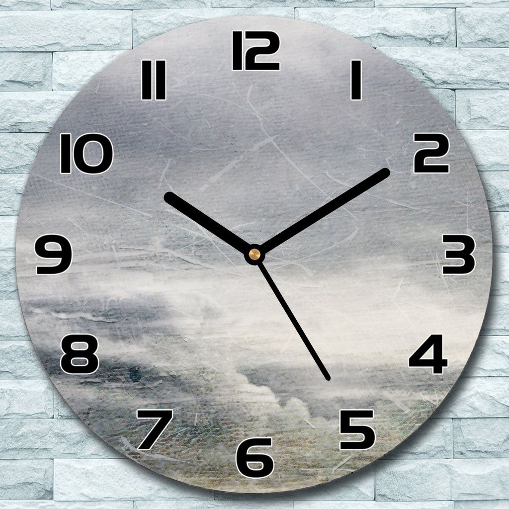 Wanduhr aus Glas Rund fi 30 Himmel Kunst Malerei Quarz Deko Schlafzimmer Büro