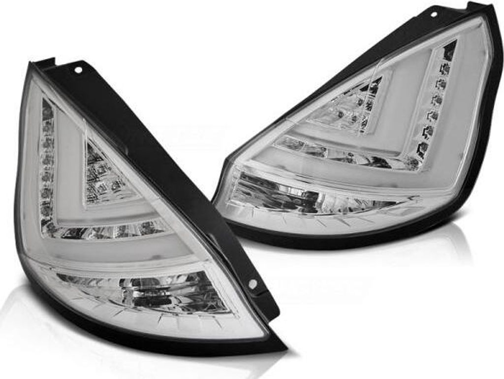 LED Lightbar Rückleuchten für Ford Fiesta MK7 Bj. 13-17 Chrom