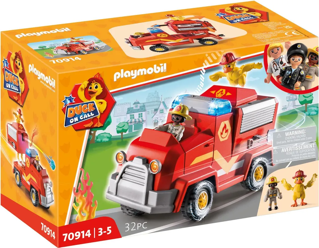 Camion de pompiers robuste PLAYMOBIL 70914 : le cadeau idéal 4-10 ans