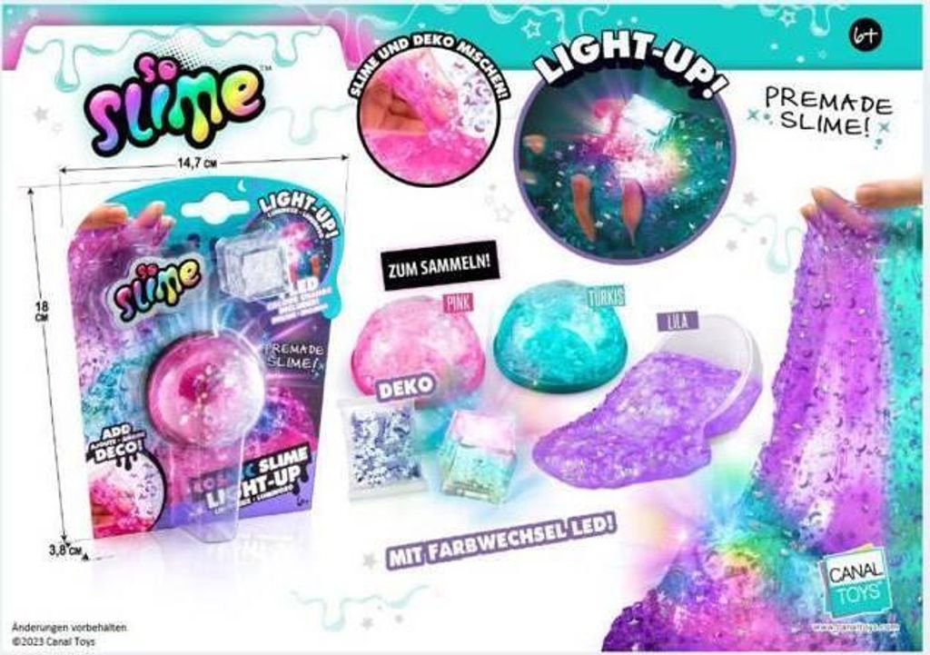 So Slime - Light Up Cosmic Crunch Confezione da 3 pezzi Immagine del prodotto 