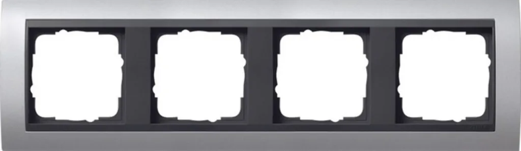 Cadre 4 Postes Aluminium Anthracite Gira 021406 au Design Épuré