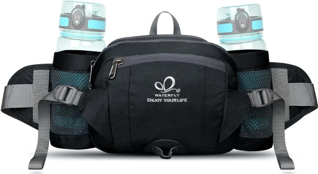 Banane de sport porte-gourde pour marche et cyclisme - Taille L Noir