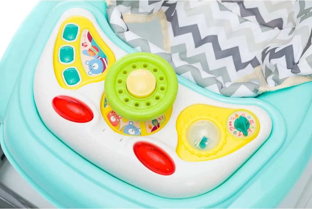 Trotteur avec suspension zigzag Fillikid design gris et mint - 2