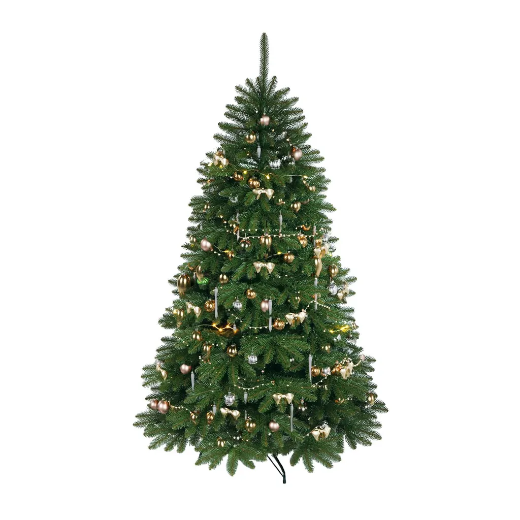 Sapin de Noël artificiel 180 cm sans perte d'aiguilles avec pied stable