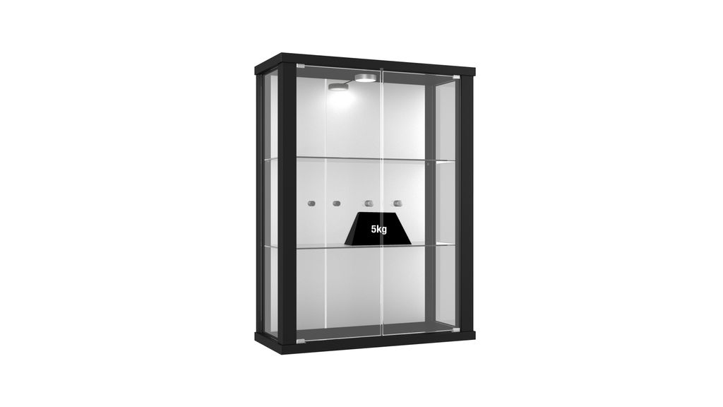 K-Möbel Vitrina De Cristal En Blanco (176x37x33 Cm) Con Espejo, LED Y - Foto 9