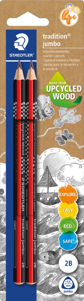 STAEDTLER Bleistift Tradition Jumbo 2B Dreikantform 2Stk. retail