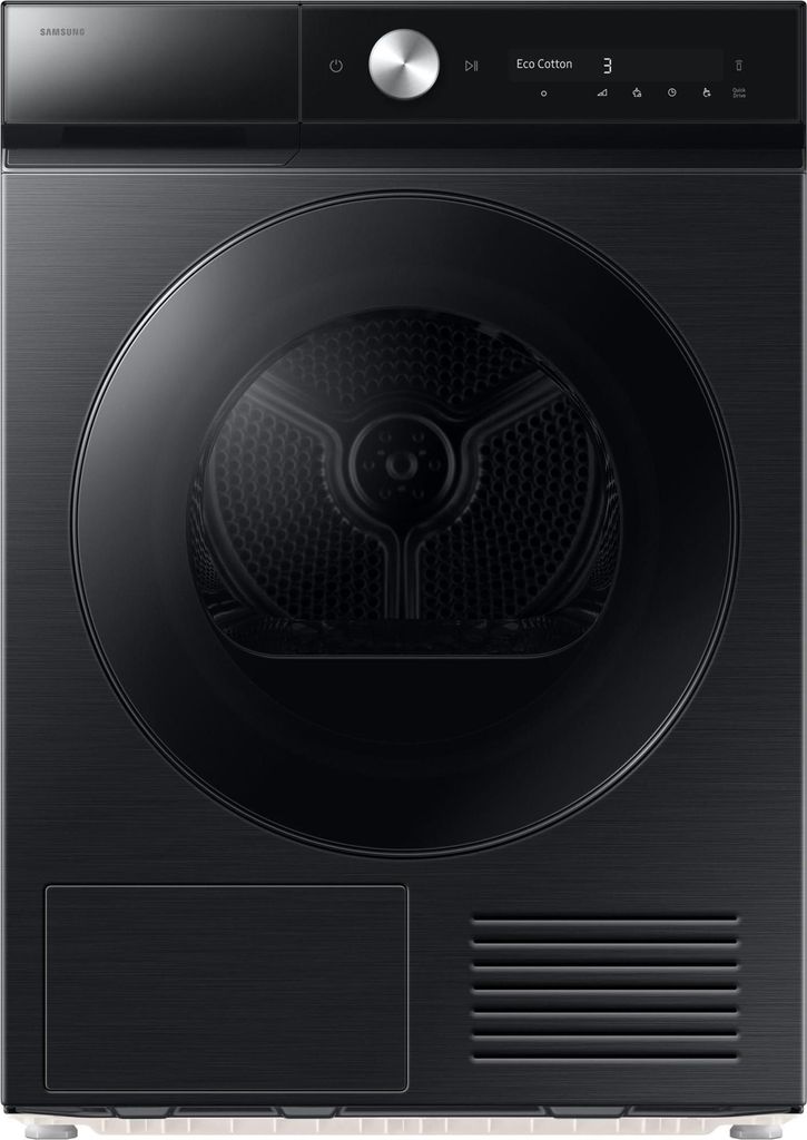Samsung 9 kg Trockner DV8400D, Bespoke AI, , Freistehend, Frontlader, Wärmepumpe, Schwarz, Drehregler, Berührung, Rechts