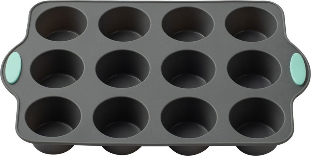 Silikon-Kuchenform mit 6/12 Mulden, Mini-Rillenrohrform, BPA-frei, antihaftbeschichtet, kleine Kuchenbackform, lebensmittelechte Silikonform, Gesch...