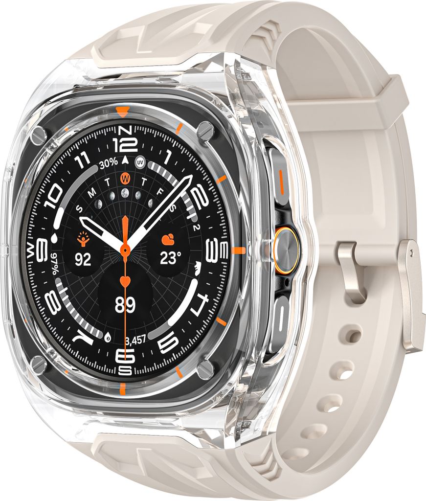 INF Samsung Galaxy Watch 7 Ultra Armband im Lamborghini-Stil Weiß