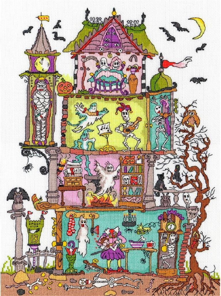 Bothy Threads Kreuzstich-Set "Haus der Geister", 26x35cm, XCT25, Zählmuster