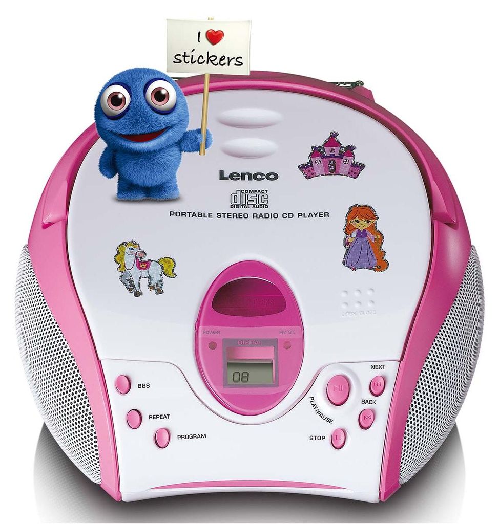 Lenco SCD-24PK kids - Tragbares FM-Radio mit CD-Player - Produktbild 