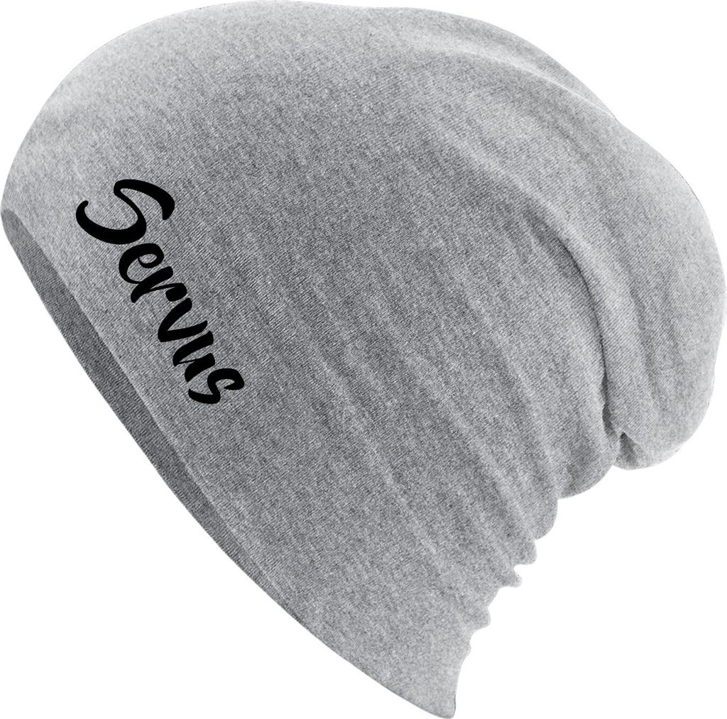 Huuraa Beanie Servus Schriftzug Heather Grey One Size Produktbild 