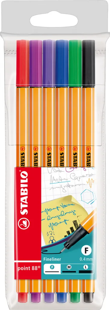 STABILO point 88 Set 6 Colori Assortiti | Ideale per Casa e Agenda