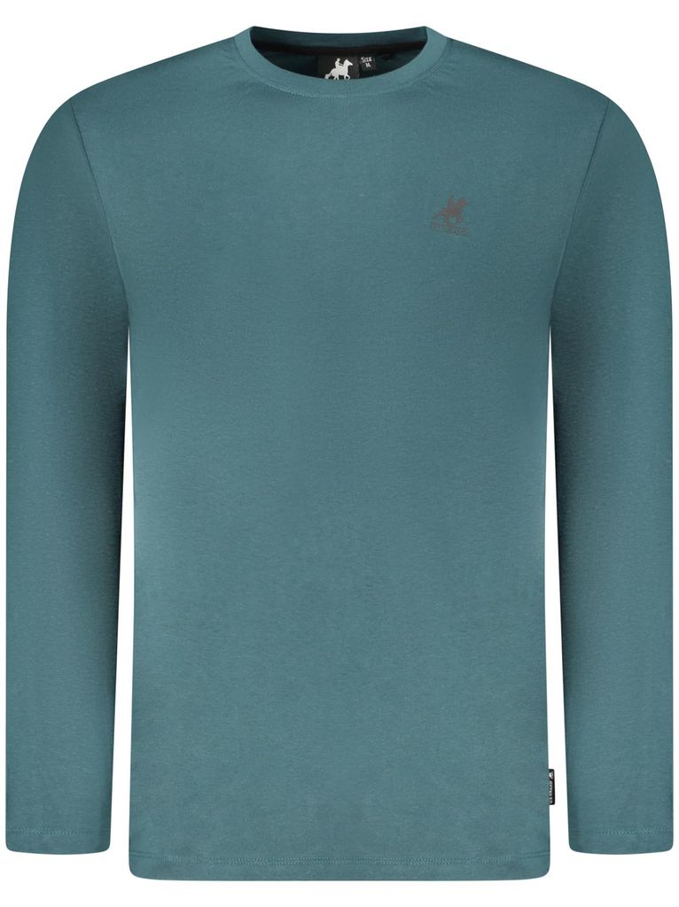 Grünes Langarm-Shirt für Herren – Stilvoll mit Rundhals und Druck.